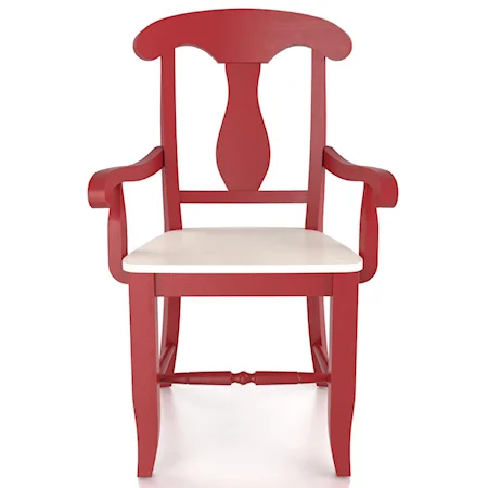 Customizable Splat Back Armchair - Wood Seat